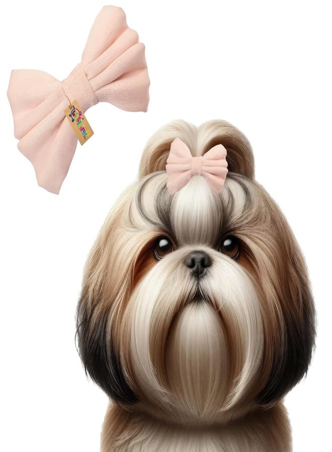Western Era Dog Bow Hair Clip | Stylish Pet Accessory | Soft, Comfortable | Small, Medium & Large Dogs | Grooming, Photoshoot, Parties Fashionable & Durable Design for Pets (Light Pink) - Image 1